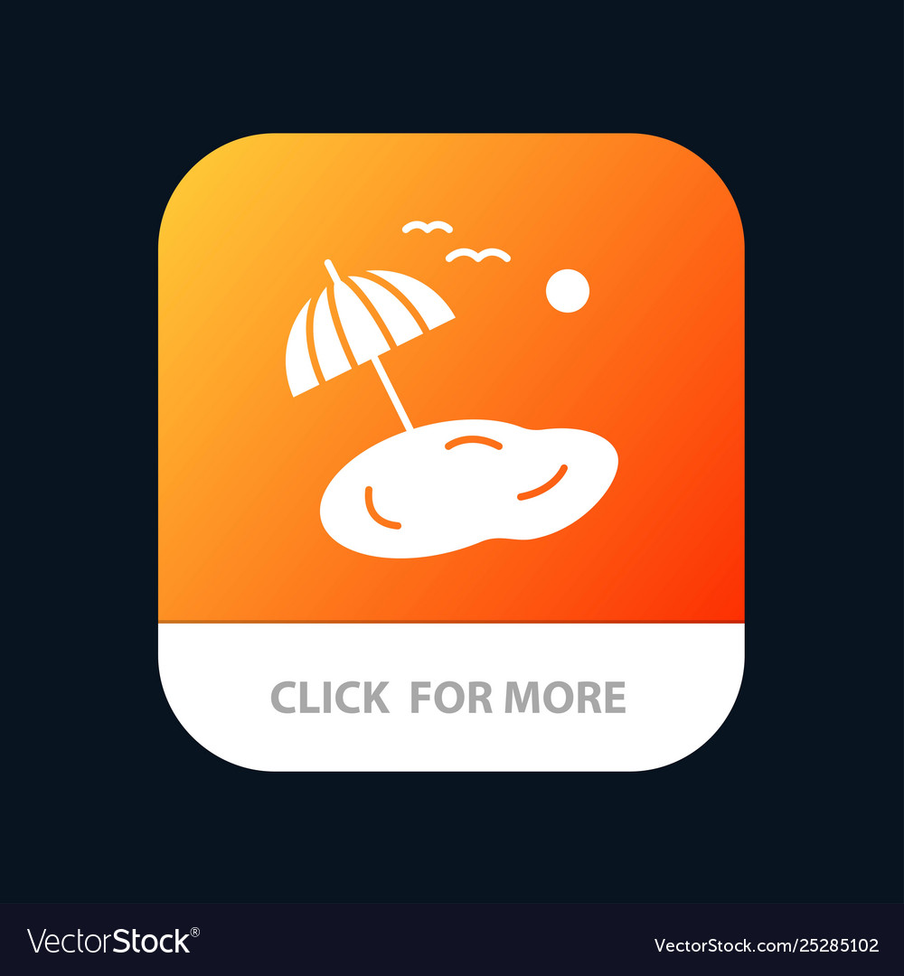 Strand Palm Baum Frühling mobile App-Taste und Android