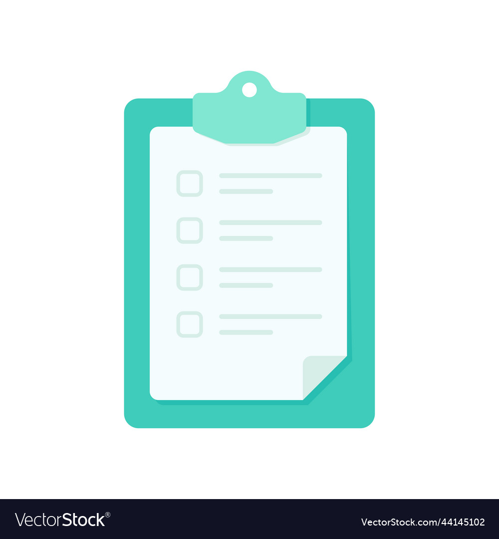 Clipboard for taking notes text box checklist Vector Image