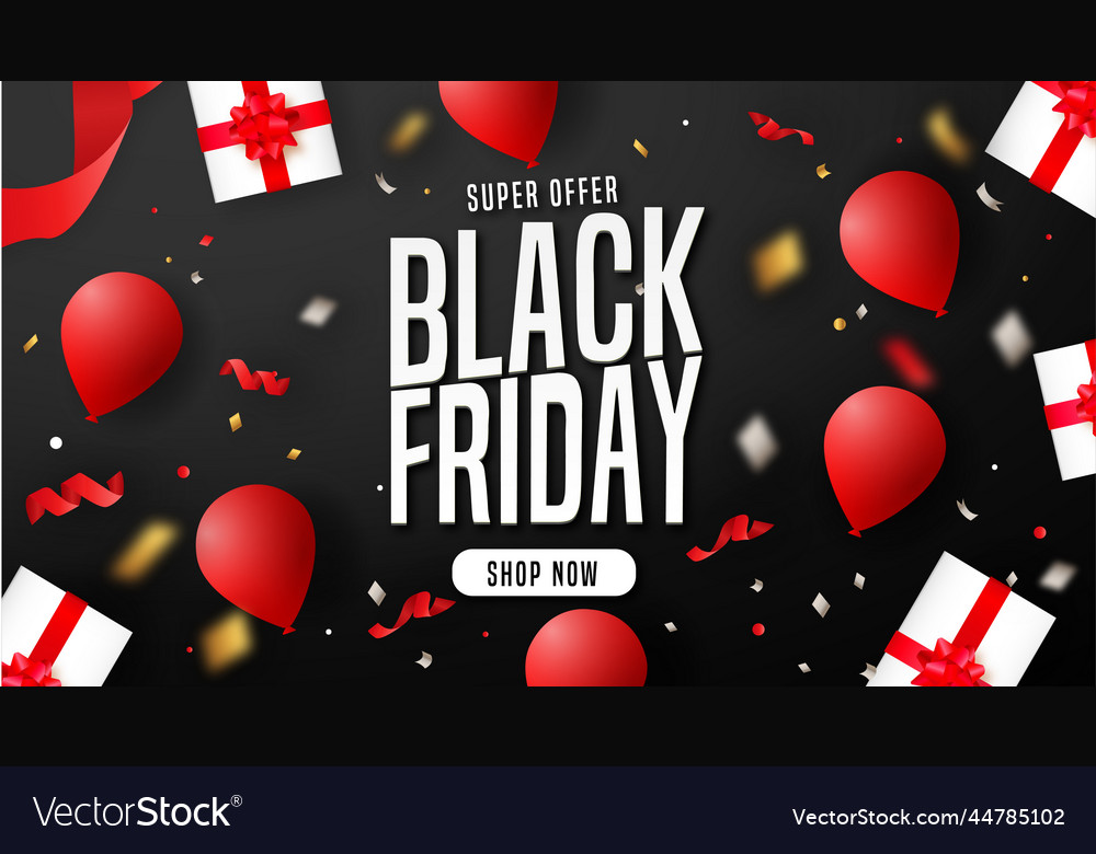 Modern black friday background with elements