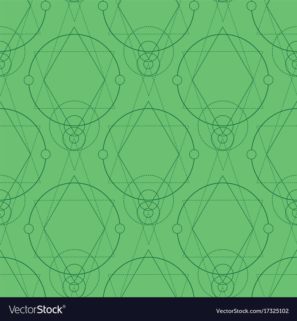 Seamless pattern with geometric symbols