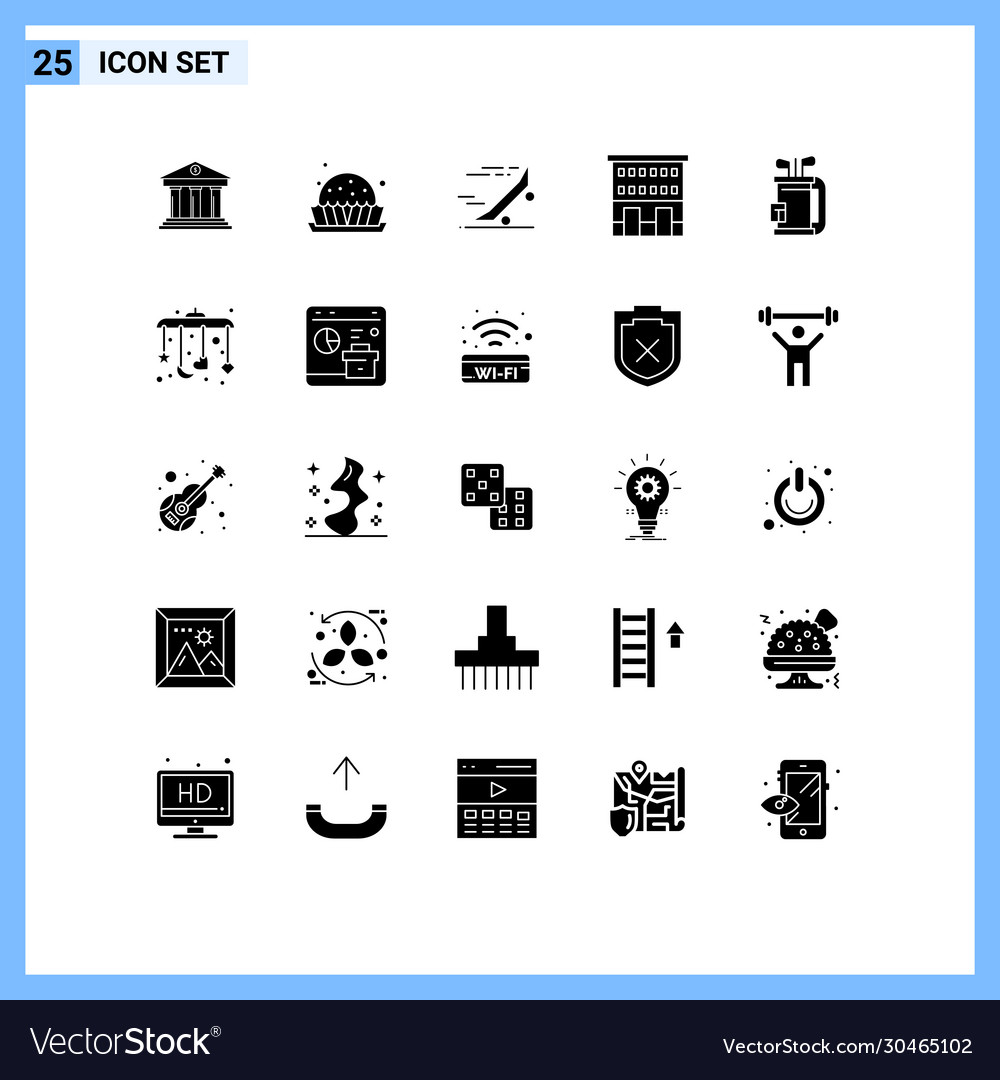 Set 25 modern ui icons symbols signs for shop