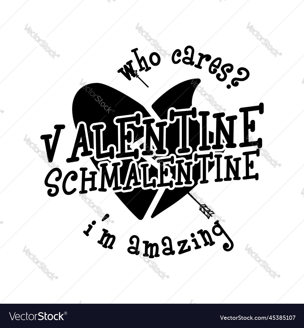 Anti valentine day black poster badge design hand Vector Image