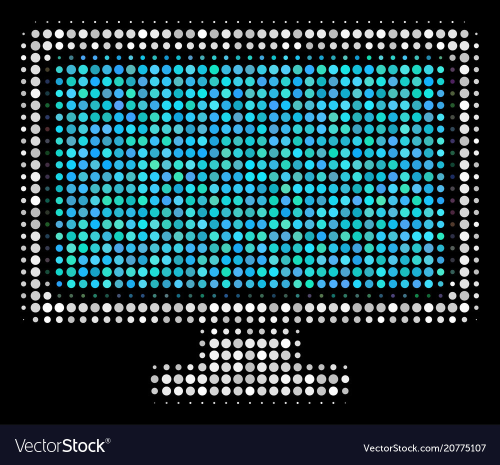 Computer display halftone icon
