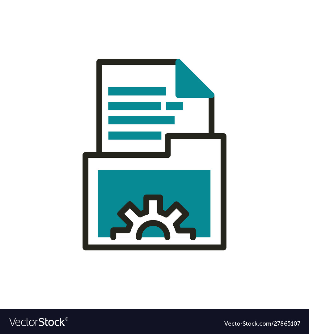 Folder file data web development icon line