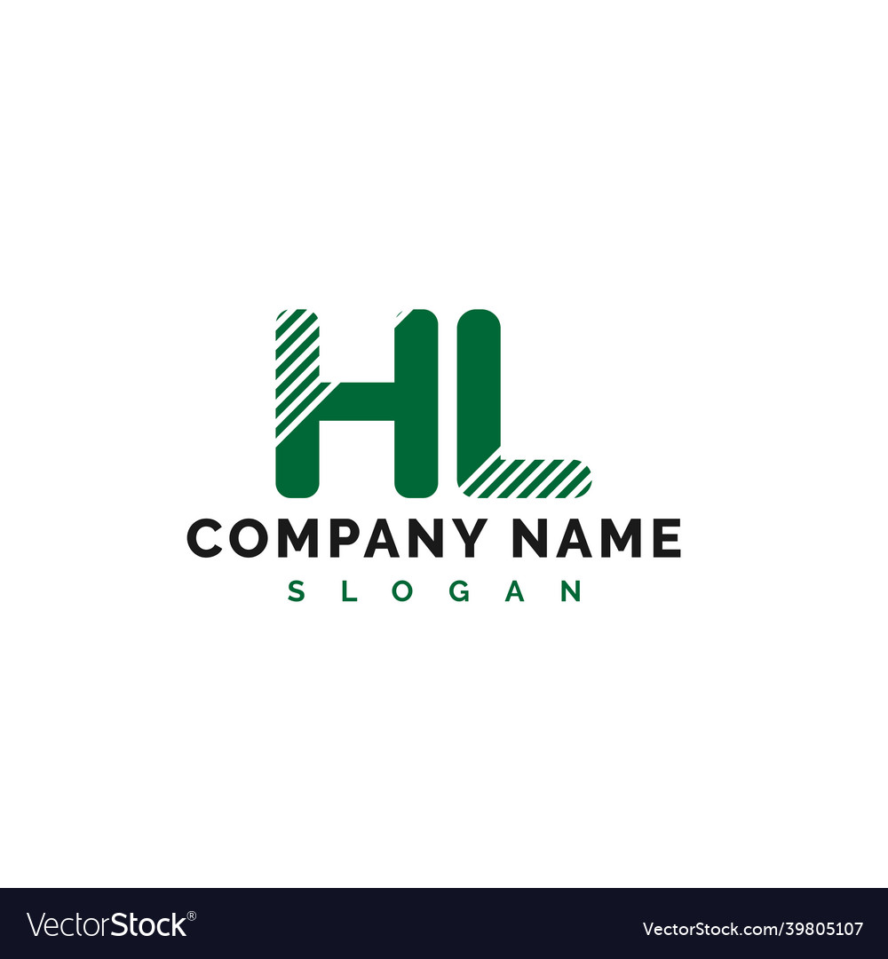Hl letter logo design letter logo Royalty Free Vector Image