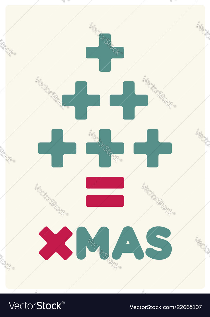 math christmas card royalty free vector image vectorstock christmas card vector