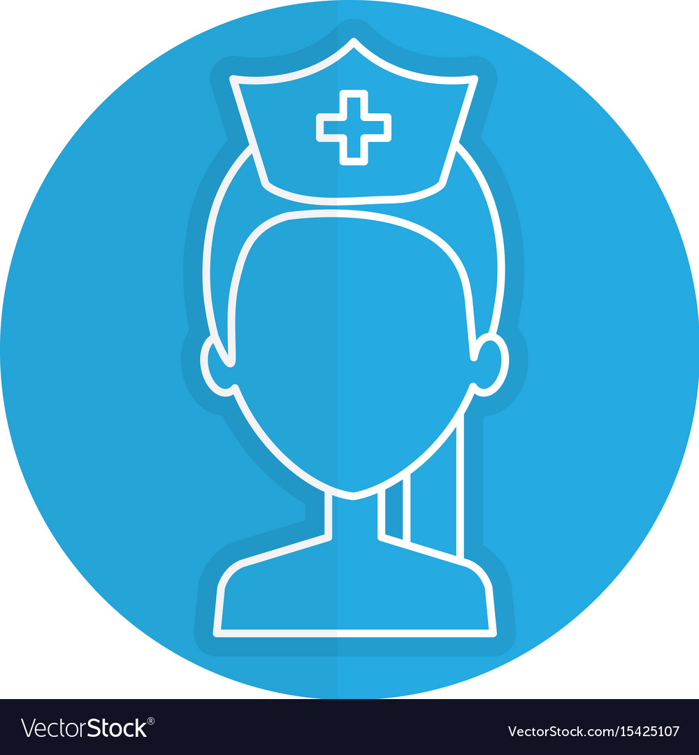 Nurse professional woman of health shirtless Vector Image