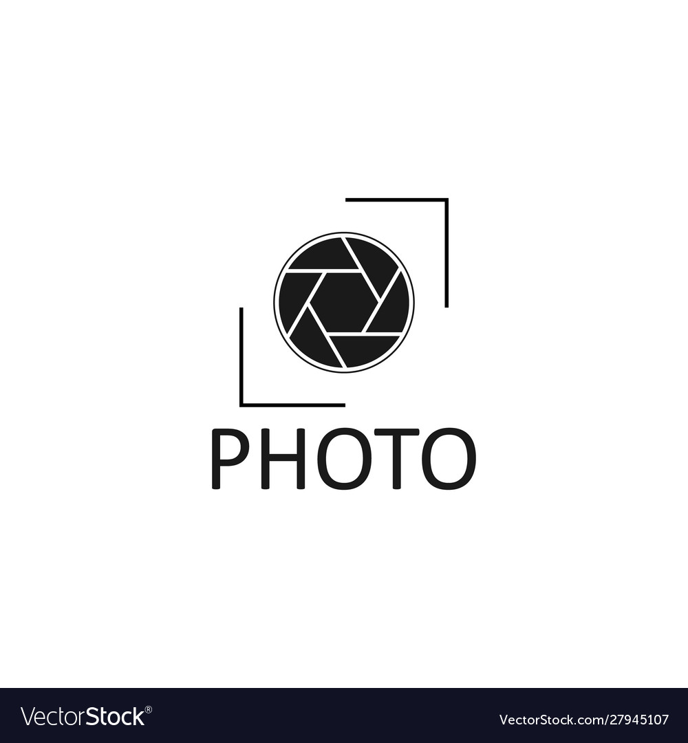 Photography icon logo design Royalty Free Vector Image