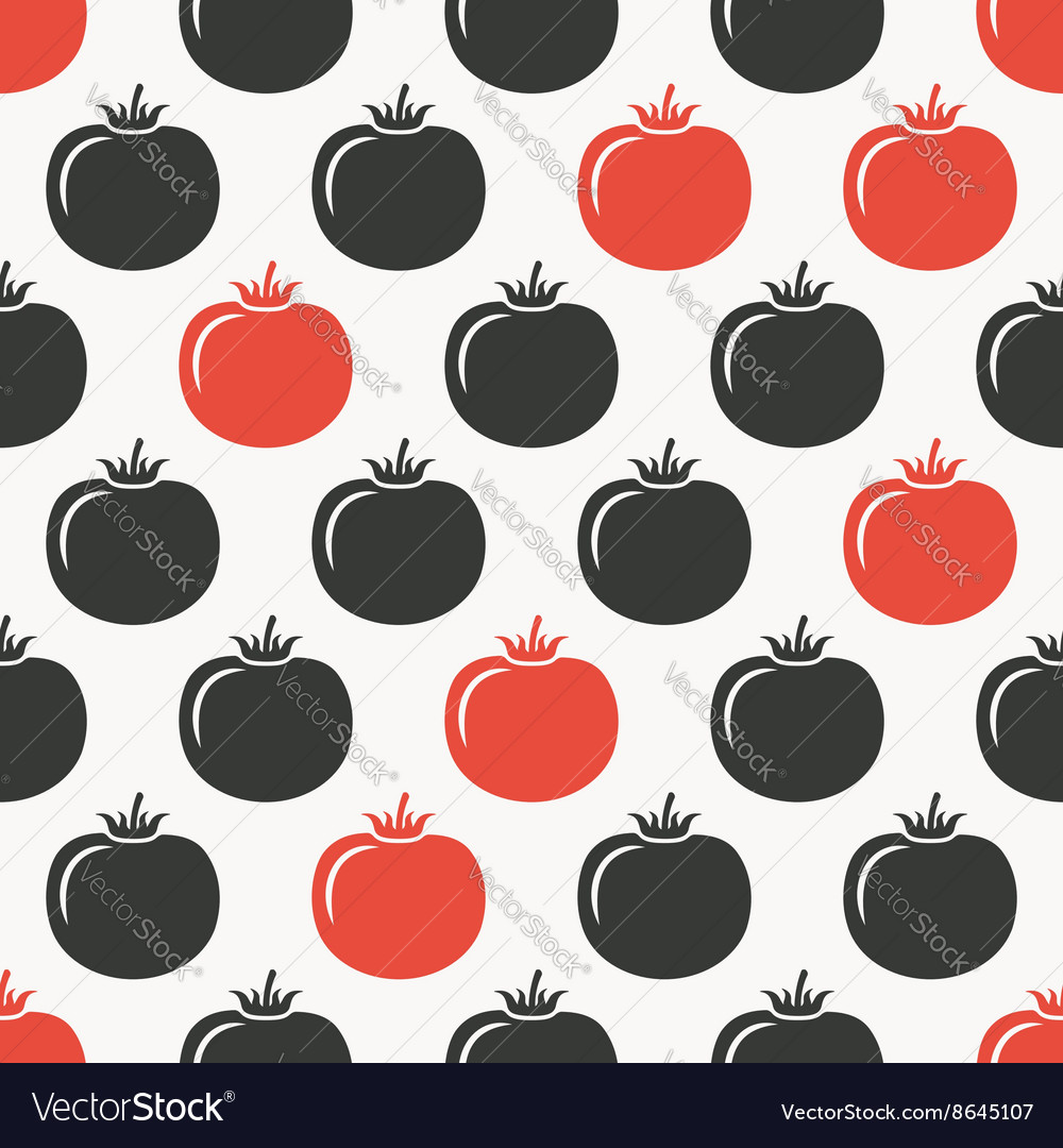 Tomatoes seamless pattern Royalty Free Vector Image