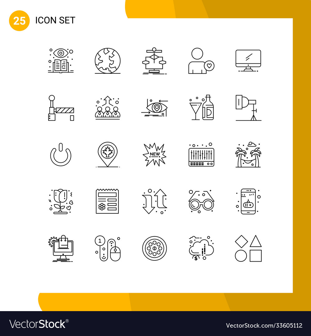 25 universal lines set for web and mobile