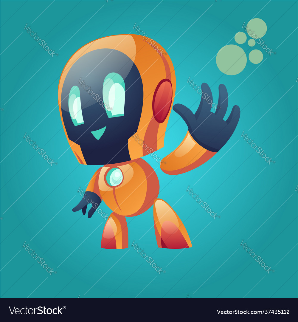 3d design robot Royalty Free Vector Image - VectorStock