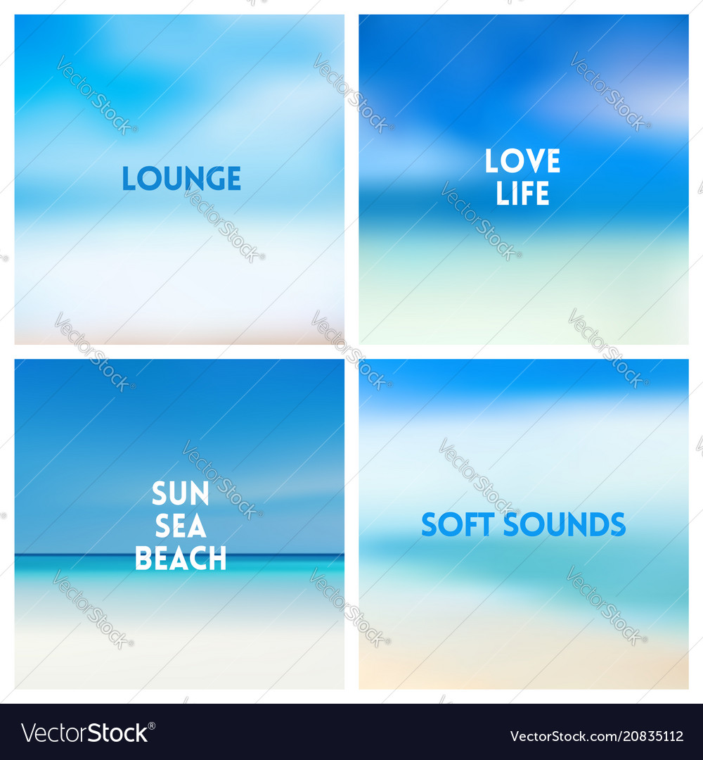 Abstract beach blurred background set 4