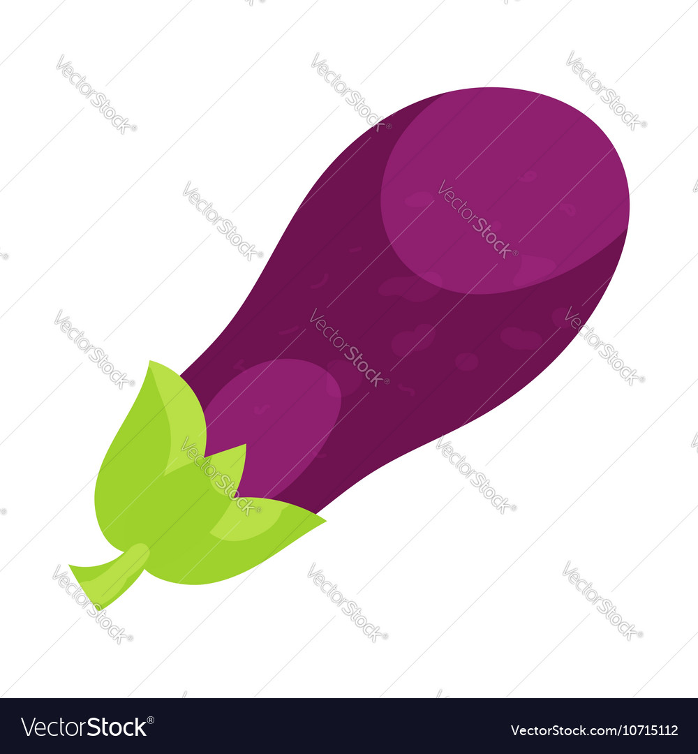 Eggplant fruit icon cartoon style Royalty Free Vector Image