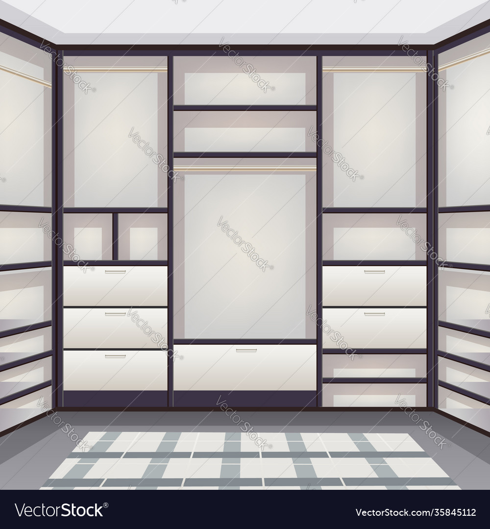 Empty storage room realistic