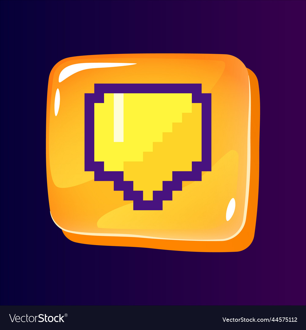Nachricht glänzende ui-Taste mit pixeliertem Farbsymbol vector image Nachricht glänzende ui-Taste mit pixeliertem Farbsymbol