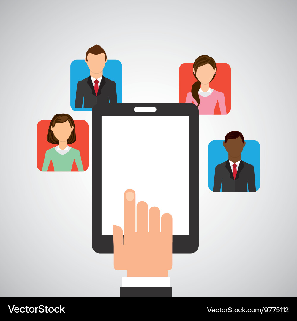 Networking and team Royalty Free Vector Image - VectorStock