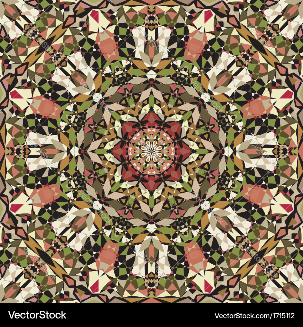 Seamless kaleidoscope pattern Royalty Free Vector Image