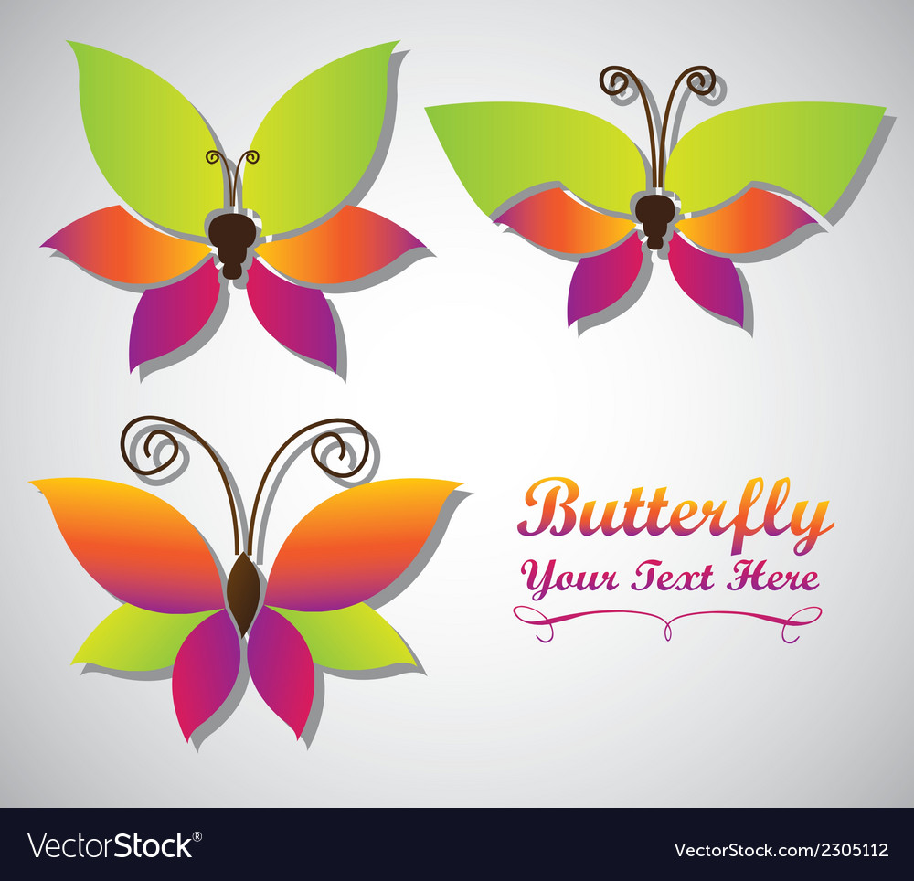 Three types butterflies