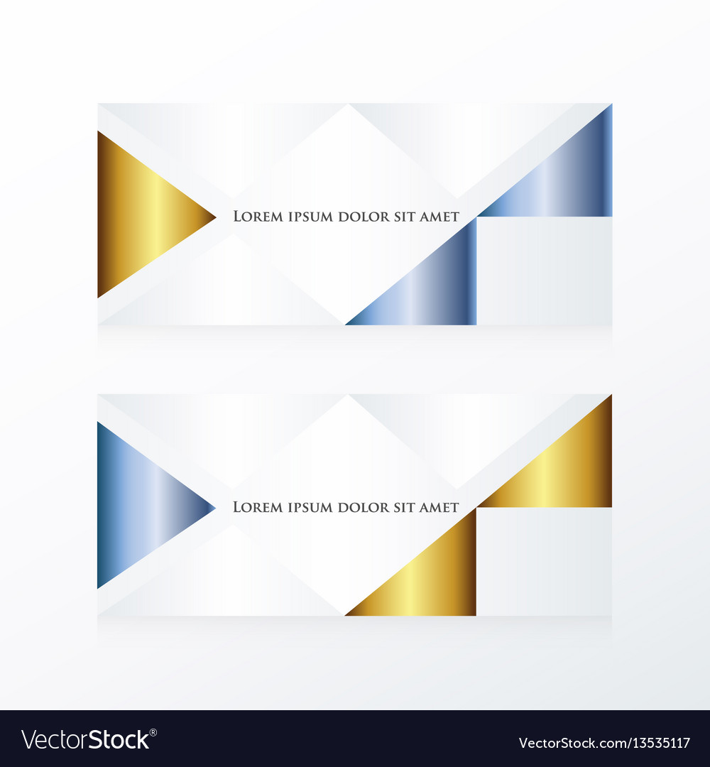 Abstract banner modern gold and blue