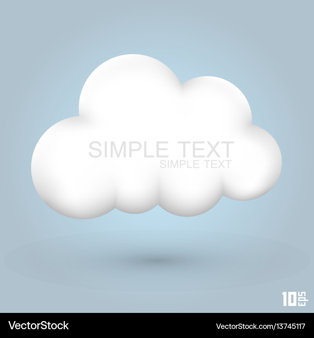Cloud glossy icon Royalty Free Vector Image - VectorStock