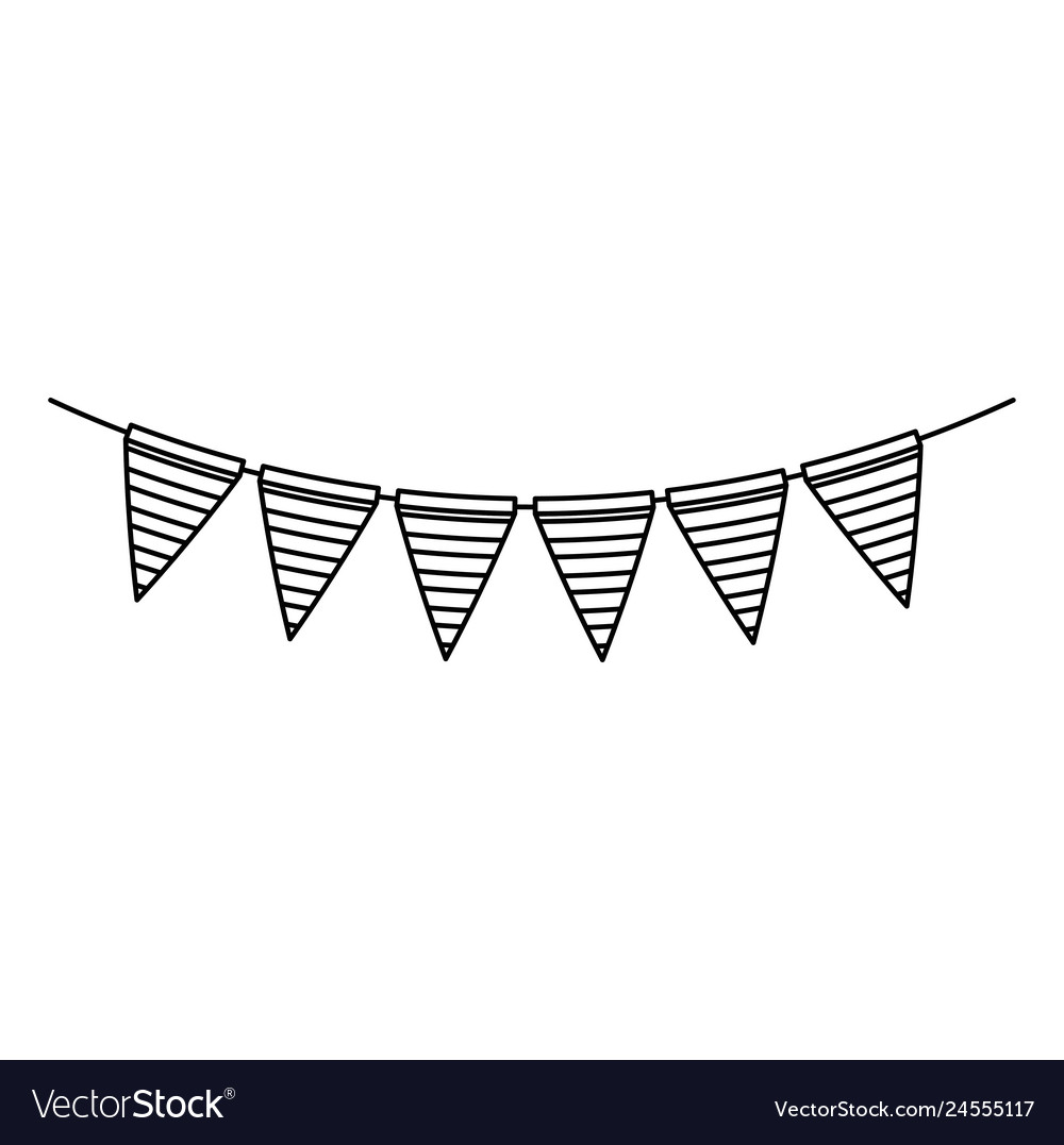 Garlands hanging party decoration Royalty Free Vector Image