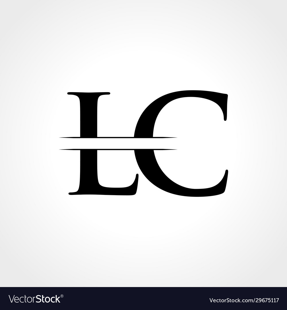 Initial lc letter logo design template abstract