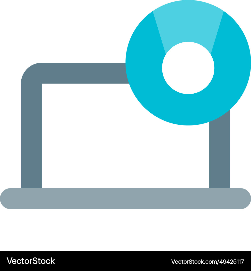 Integrated camera in laptop for calls Royalty Free Vector