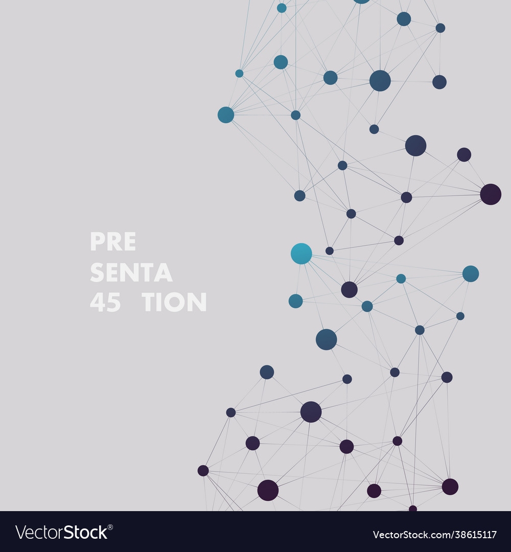 Molecule structure interconnection network vector image Molecule structure interconnection network