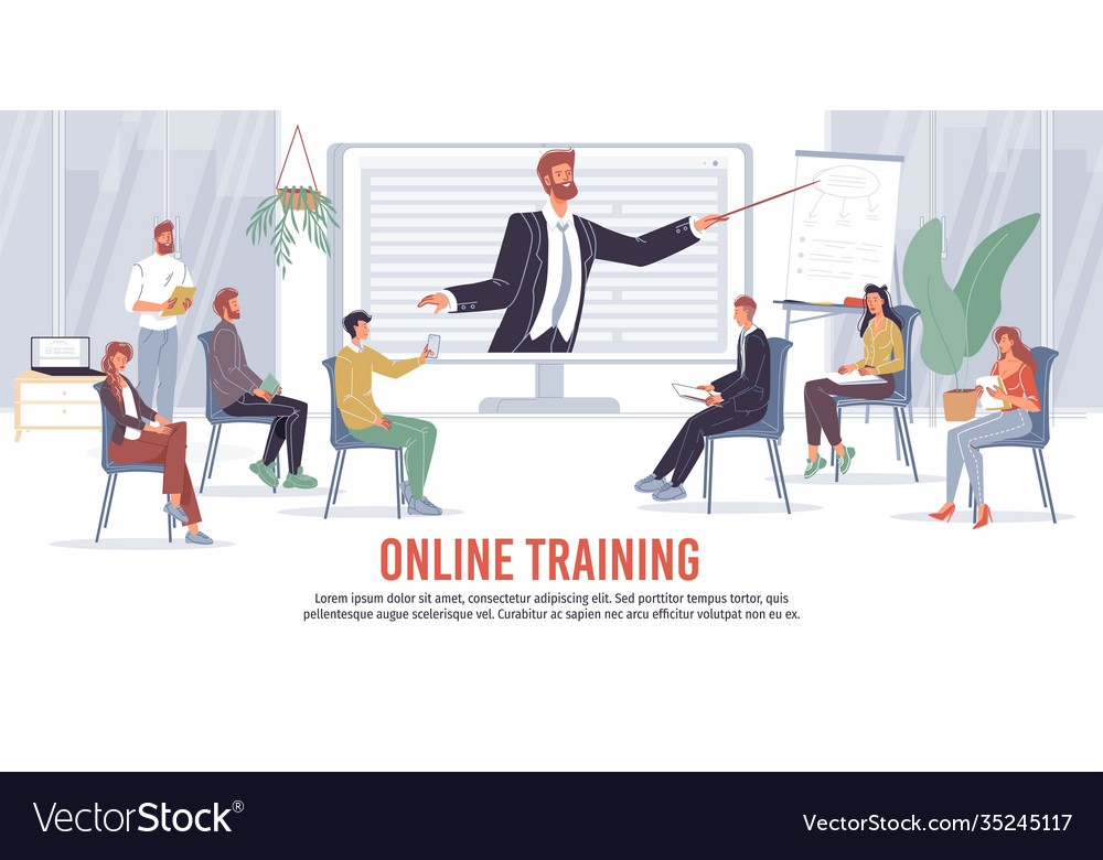 Online and offline training people flat