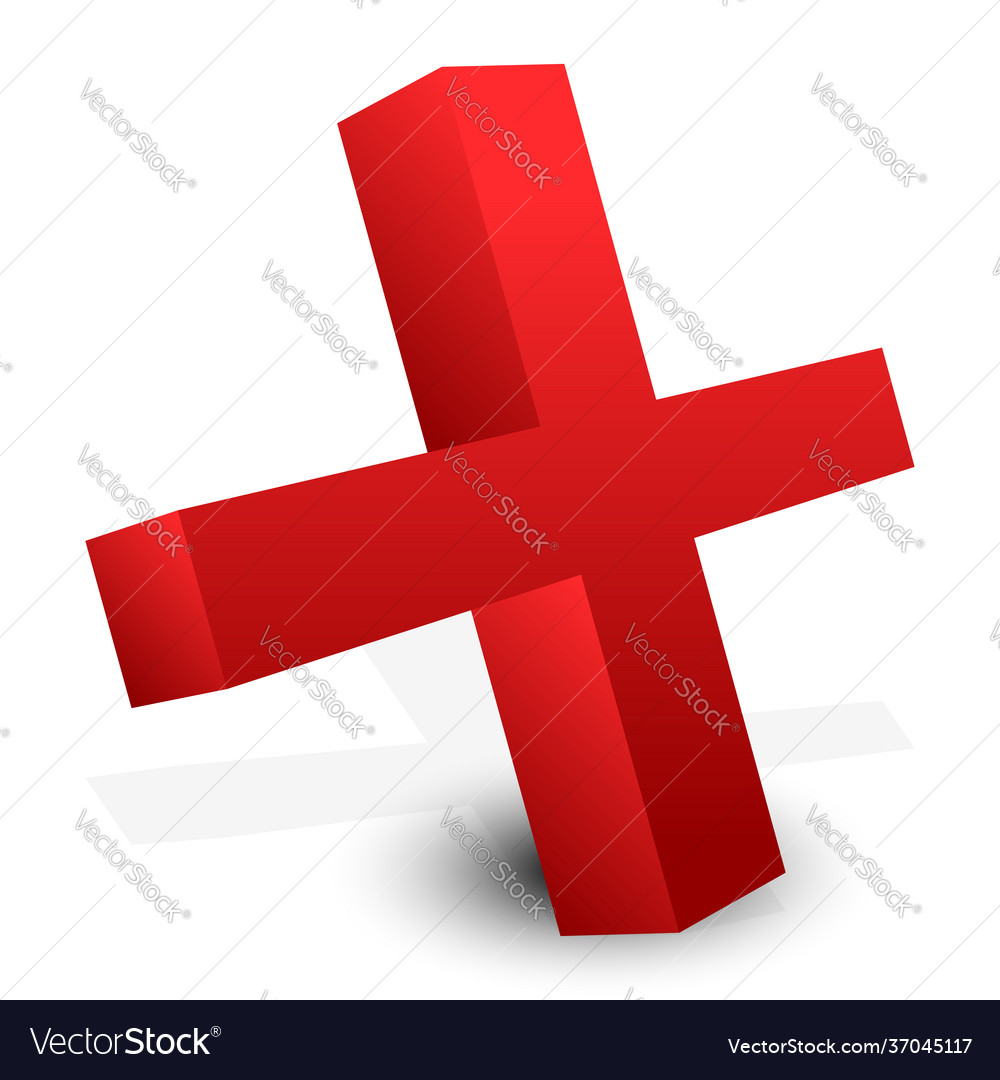 Plus cross sign mathematics math concepts add vector image Plus cross sign mathematics math concepts add