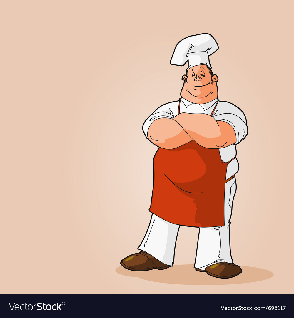 Portrait of a chef clip art