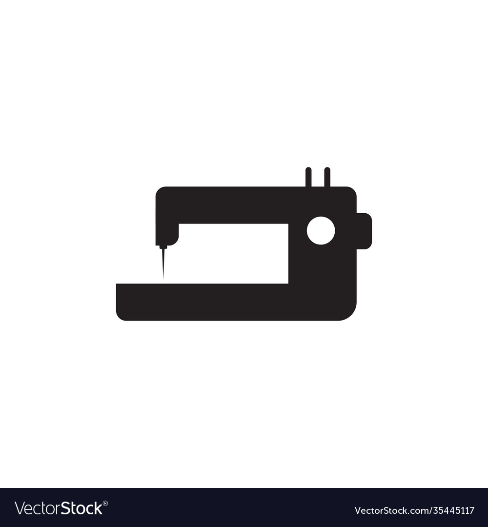 Sewing machine logo design template Royalty Free Vector