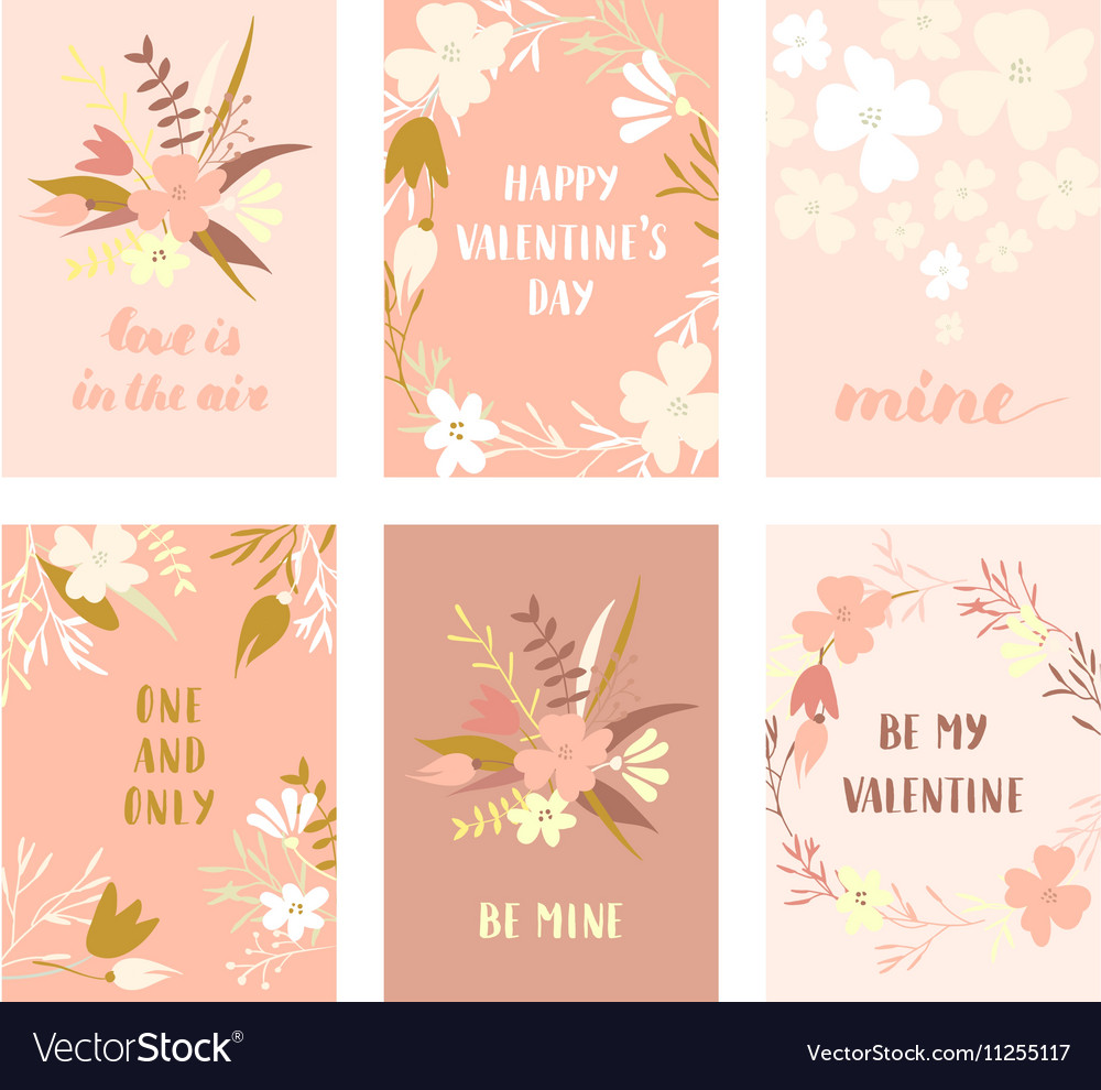 Valentine cards set Royalty Free Vector Image - VectorStock