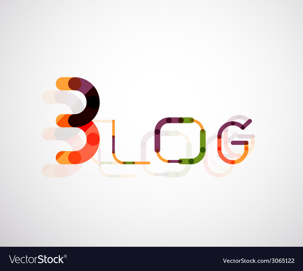 Blog word font concept