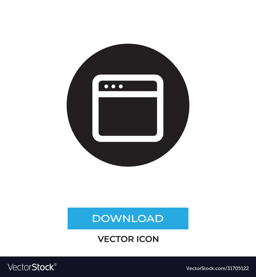 Browser icon simple sign for web site and mobile
