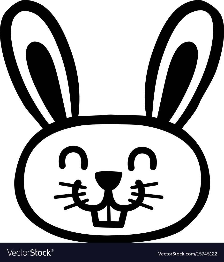 Cartoon bunny rabbit graphic Royalty Free Vector Image