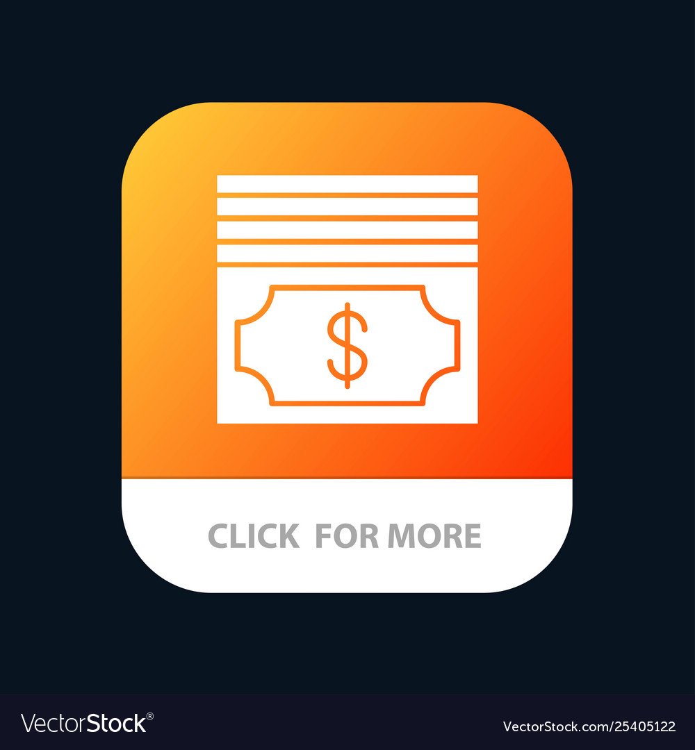 Cash dollar money mobile app button android