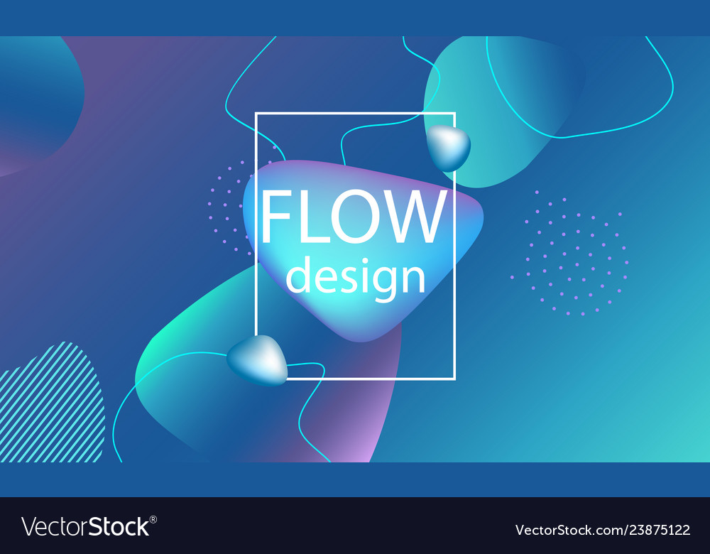 Flow shapes background wavy abstract cover