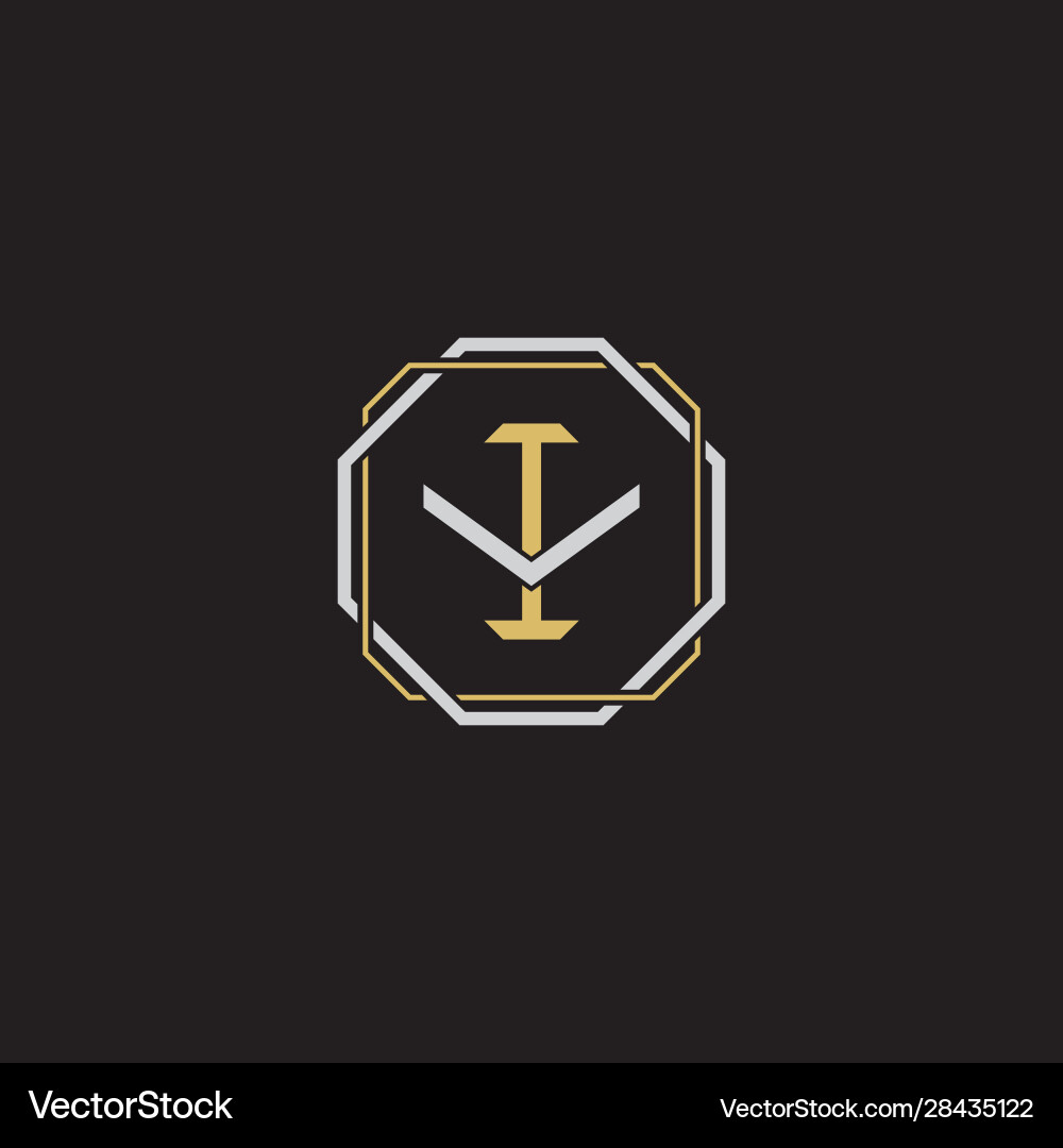 Iv initial letter overlapping interlock logo Vector Image