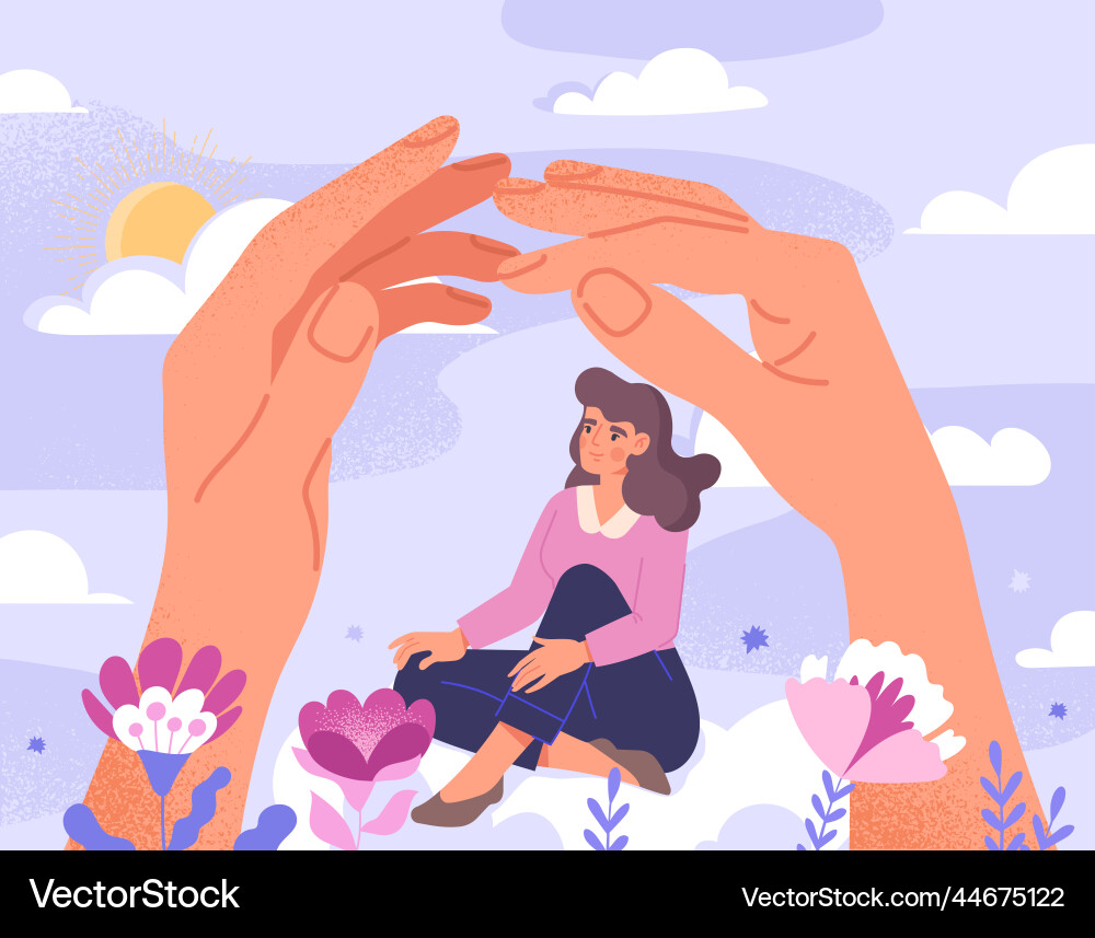 Psychology support concept Royalty Free Vector Image