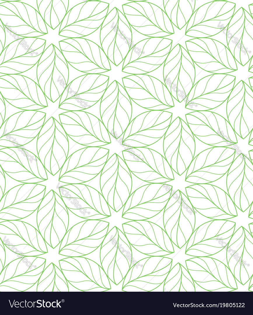 Seamless repeating linear leaves pattern