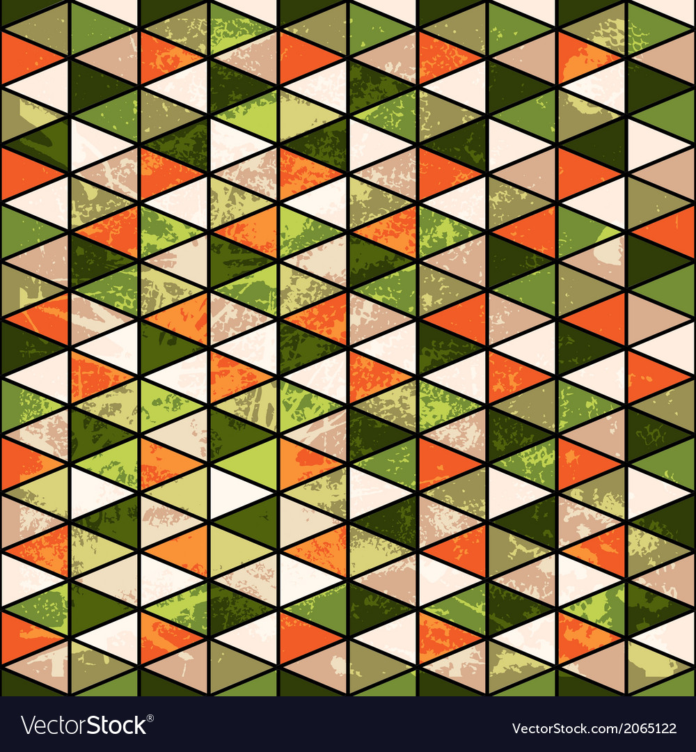 Seamless texture with triangles mosaic endless