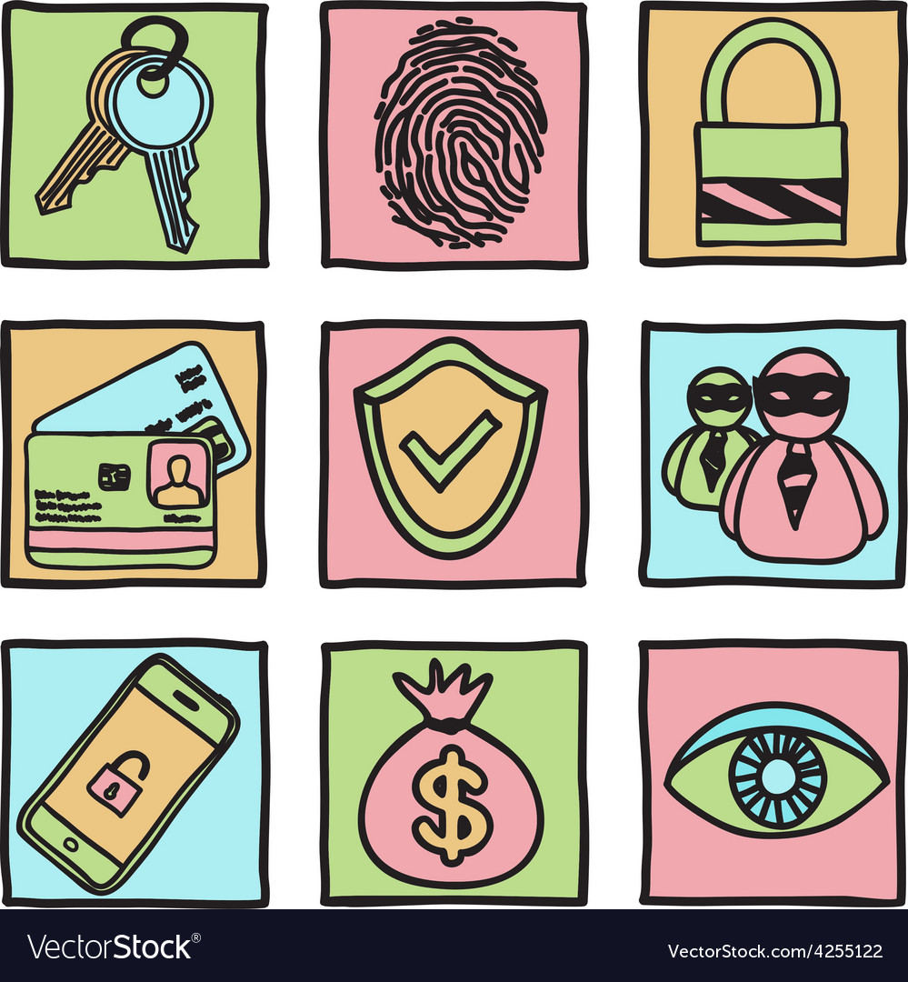 Security and hacker icons