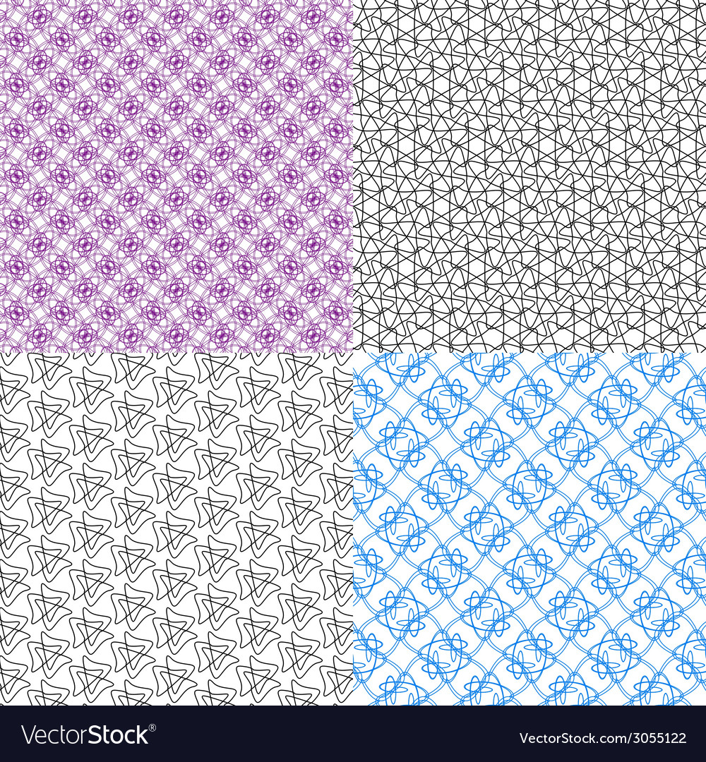 Set of geometric pattern in op art design