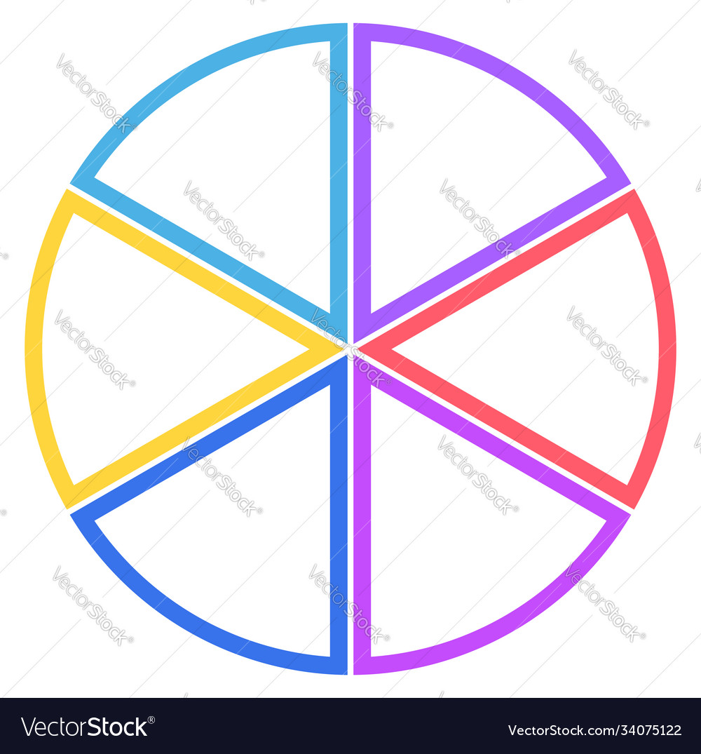 Simple pie chart-graph and diagram circle vector image Simple pie chart-graph and diagram circle