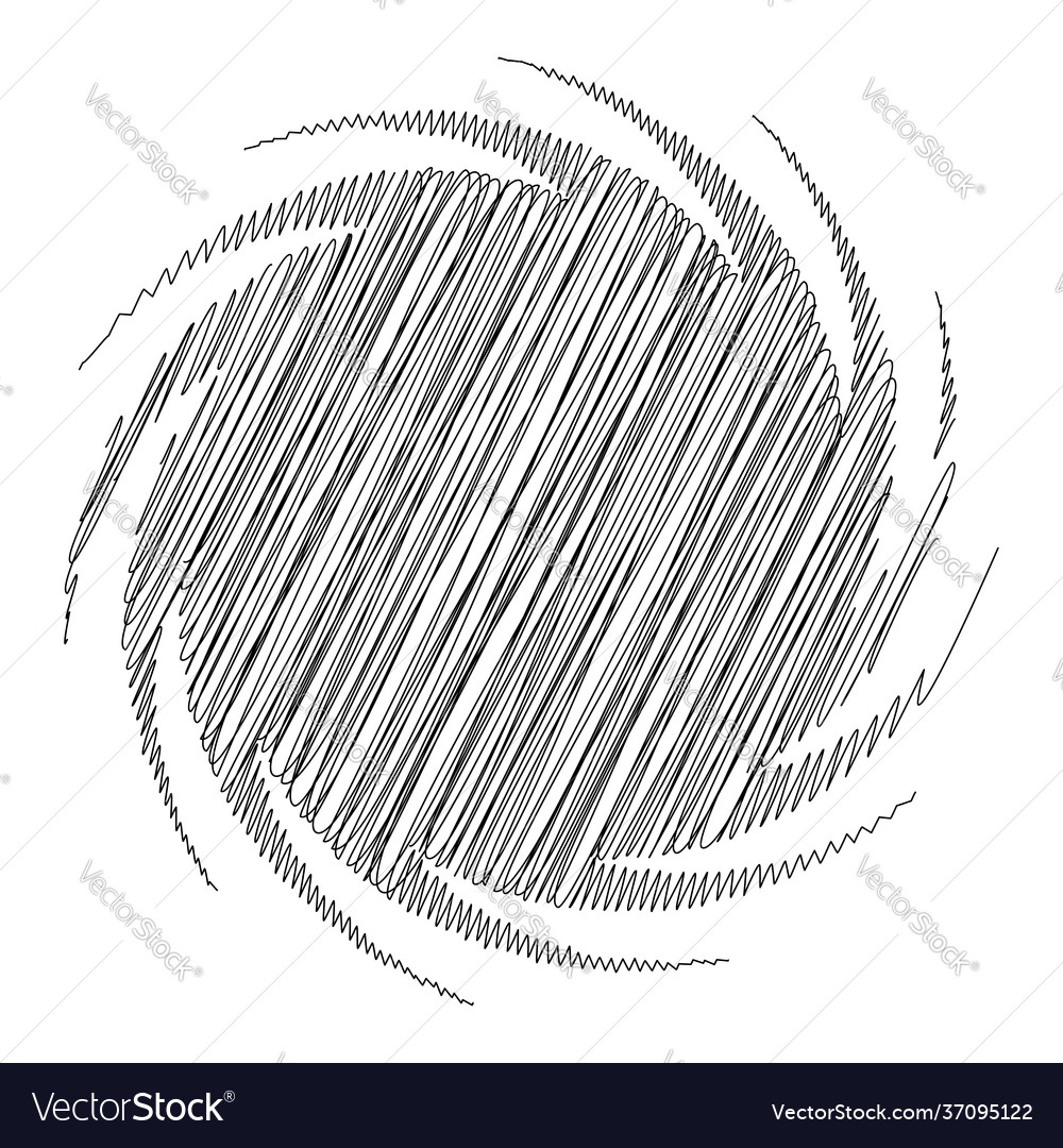 Spiral swirl twirl design element with sketchy vector image Spiral swirl twirl design element with sketchy
