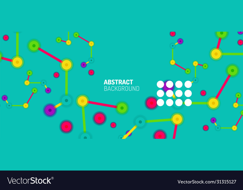 Flat style geometric abstract background round vector image Flat style geometric abstract background round