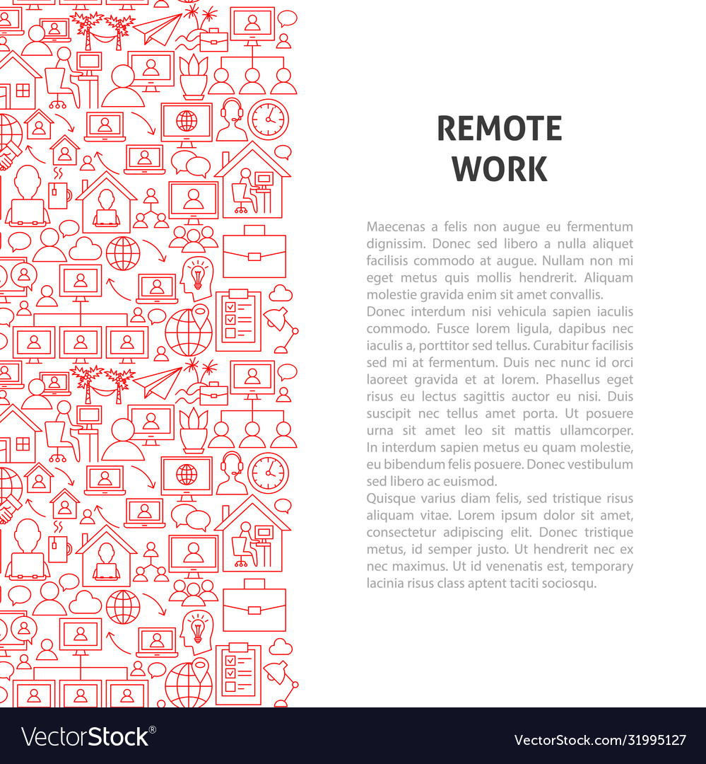 Remote Work Line Pattern