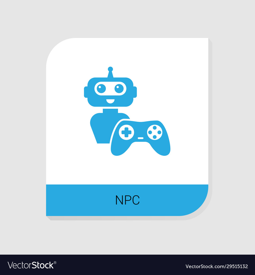 Editable filled npc icon from gaming icons Vector Image