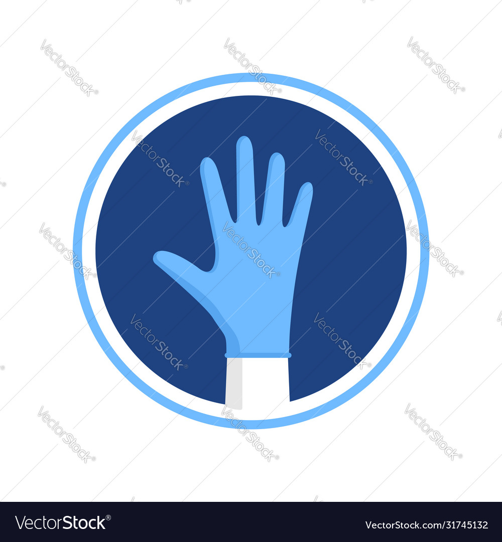 Hand gloves sign - ppe for bacterial protection